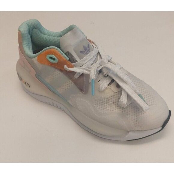 Adidas Size 6.5 ZX Alkyne W Marathon Running Shoes Sneakers FX6369 White Pastels - Picture 1 of 9